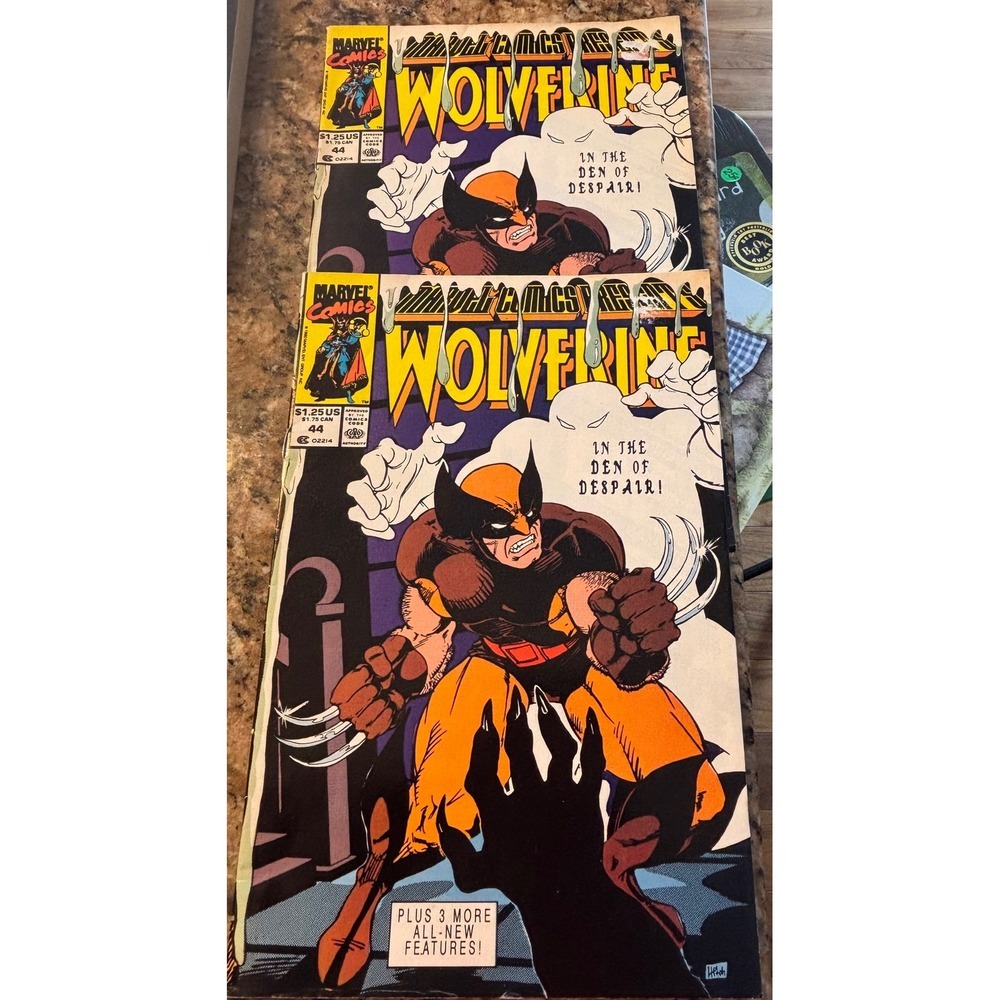 Marvel Comics Wolverine 44 August 1991 In the Den of Despair Lot of 2 Copper Age
